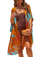 Kimonos for Women Swimsuit Coverups Beach Cover Up Swimwear Cardigan Summer - color: Summer Painting 2