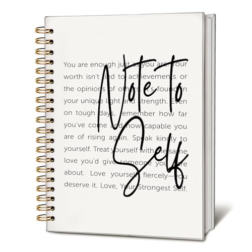 Note To Self Mental Health Journal, Therapy Journal for Mental Health, Mental Health Counselor Gifts, Mental Health Journal for Women, Hardcover Spiral Notebook 160 Pages 5.5x8.3 Inch - color: Note To Self
