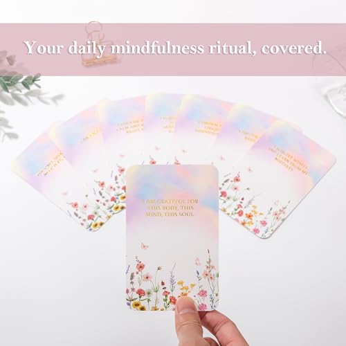 Crisky Positive Affirmation Cards for Women, 50 Pack Daily Affirmations, Encouragement Motivation Cards with Edgy Positive Quotes, Inspirational Gifts for Women, best friends, Girls