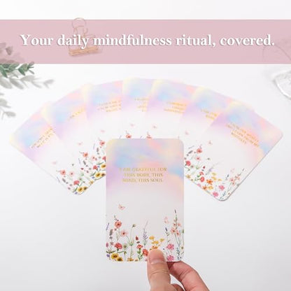 Crisky Positive Affirmation Cards for Women, 50 Pack Daily Affirmations, Encouragement Motivation Cards with Edgy Positive Quotes, Inspirational Gifts for Women, best friends, Girls