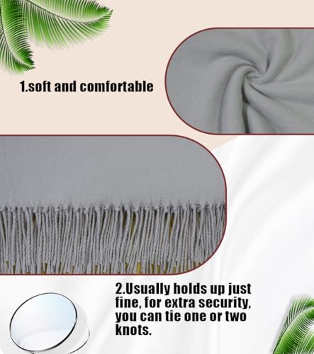 Winter Soft Long Scarf, Pashmina Shawls and Wraps, Warm Large Scarves for Men Women Evening Dress Wedding - color: Light Grey