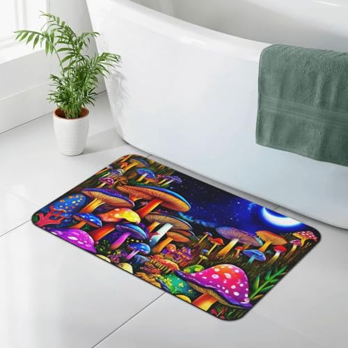 Memory Foam Magic Mushroom Mushrooms Scenery Bath Rugs Kitchen Mat Anti-Slip Bottom Doormat Rug Carpet, Home Decor Shower Mat Bathtub Rug, 16 x 24 inches - color: Pattern 348