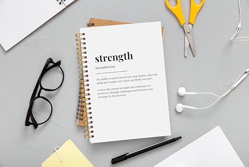 Strength Inspirational Notebook Journal, Inspirational Motivational Gifts for Women Men, Inspirational Spiral Notebook Journal 5.5x8.3 - color: 1-explanation-notebook