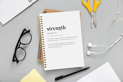 Strength Inspirational Notebook Journal, Inspirational Motivational Gifts for Women Men, Inspirational Spiral Notebook Journal 5.5x8.3 - color: 1-explanation-notebook
