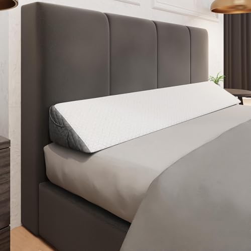 Kolbs Bed Wedge Pillow for Sleep Apnea, FSA Eligible Acid Reflux, and Back Pain Relief, with Chic Jacquard Cover - Headboard Wedges for Sleeping (Twin Headboard Wedge Pillow - 39") - size: Twin Headboard Wedge Pillow - 39"