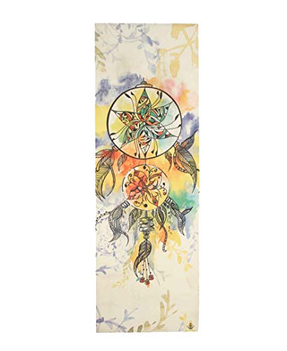 Shakti Warrior TPE Yoga Mat - Artist Designed, Premium eco friendly mats, Non Slip, Non toxic, Great For Regular & Hot Yoga, Pilates and Workouts (72 inch x 24 inch x 6mm thick) - color: Dreamcatcher