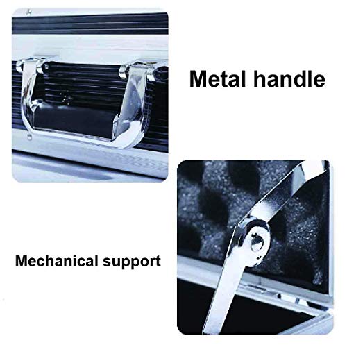 Aluminum Hard Case Briefcase Toolbox Carrying Case Portable Tool Case Protect Your Valuables Large Size 550X350X140 Mm