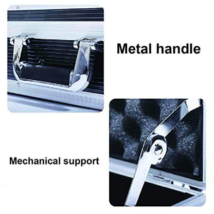 Aluminum Hard Case Briefcase Toolbox Carrying Case Portable Tool Case Protect Your Valuables Large Size 550X350X140 Mm