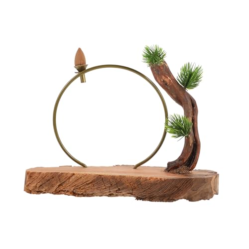 ULTECHNOVO Retro Chinese Style Zen Root Carving Wooden Artware Home Furnishing Shelves Decorations