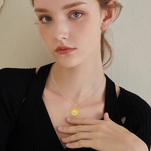Evil Eye Necklace for Women 925 Sterling Silver, Protection Necklace with Blue Evil Eye Charm, Evil Eye/Lotus Pendant Jewelry, Birthday Christmas Gifts for Her - style: Lotus Evil Eyes 02