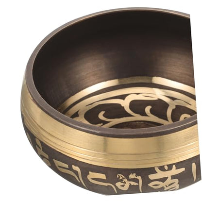 Singing Bowl Flat Bottom Meditation Bowl Meditation Set Decorative Style