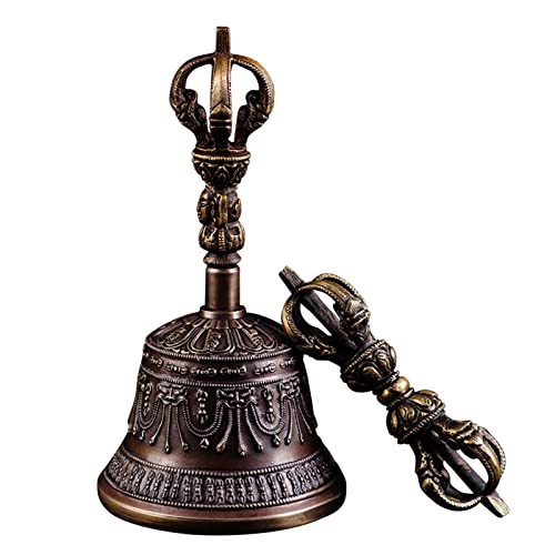 Hand Bell, Brings A Unique Decorative Element To Your Space When Displayed On A Table, Desk Or Shelf(18cm) - size: 18cm