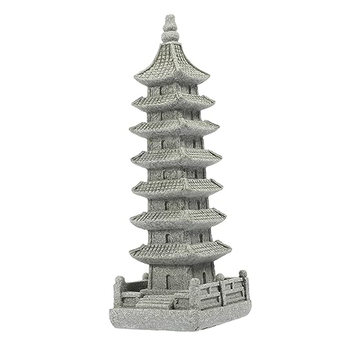 GLEAVI Vivid Stone Crafts Simulation Zen Garden Decoration Realistic Bonsai Adornment for Outdoor Spaces Elegant Seven Wenchang Stone Ornament for Landscaping and Home Decor