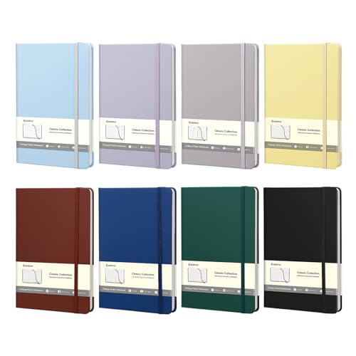 Comix 8 Pack Lined Notebook Journals, 240 Pages, 5.5 x 8.3 inch, Journaling Notebooks for Work, School, Home, A5 Hardcover Notebooks, College Ruled Notebooks for Notes-taking, Writing - color: Rainbow, size: 8 Pack
