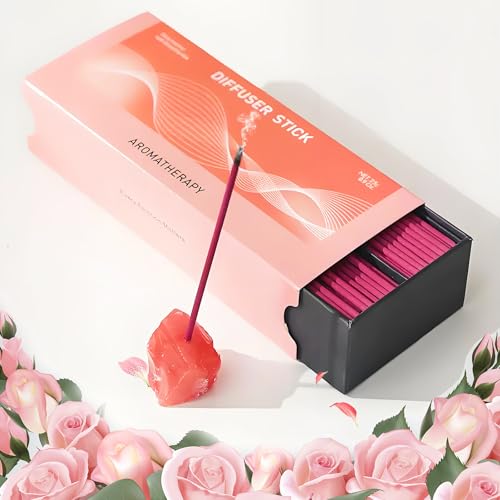 Attract Love & Nurture Self | Incense Sticks Crystal Holder Kit | Rose Quartz Gem Stones with 80 Natural Sticks Palo Santo Incense-Stick | Home,Healing,Reiki,Meditation,Yoga & Relaxation - style: Love/Confidence