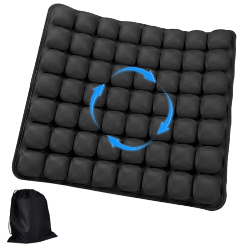 Inflating Pressure Relief Cushion, Breathable 3D Air Cell Seat Cushion, Suitable for Long Flights Office, Wheelchair, Cars Sedentary People to Use Relieves Sciatica