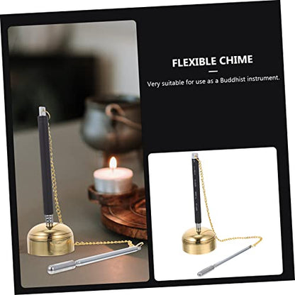 BESPORTBLE Flexible Telescopic Chime for Buddhist Temple Rituals Lightweight Handbell Instrument for Prayer and Meditation Portable Dharma Utensil for Spiritual Practice and Home Decor