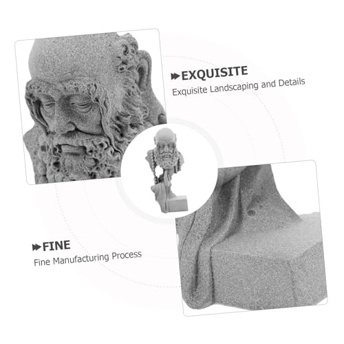 HANABASS Decorative Stone Buddha Statue for Garden and Home Lightweight Zen Figurine for Indoor and Outdoor Use Charming Buddhist Aesthetic for Bonsai Arrangements