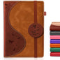 Lined Journal Notebook, A5 Hardcover Leather Journal for Men Women, 200 Pages 100 GSM Thick Paper, Journaling Notebooks for Work School Travel Note Taking, Brown - color: brown