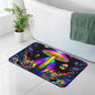 Anti-Slip Waterproof Bathtub Mat Indoor Outdoor Bedroom, Livingroom Diningroom Playroom Kitchen Patio Entrance Floor Mat Trippy Magic Mushrooms Art - color: Pattern 344