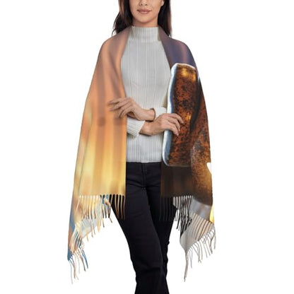 Candles Meditation Stones Scarf For Women Men Classic Tassel Cashmere Feel Shawls And Wraps Soft Warm Long Scarf For Women Gifts