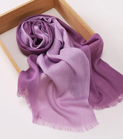 Women's Cotton Scarves Lady Light Soft Fashion Solid Scarf Wrap Shawl - color: 11 Plum Purple Skin Red