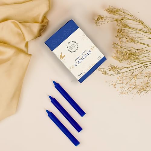 Raajsee Unscented Mini Taper Candles Pack of 20, Royal Blue | 5 Inches (H) Dinner Candle Sticks| Smokeless, and Dripless| Paraffin Wax with Cotton Wicks | Long Burning Time - color: Royal Blue, size: 5 Inch - Pack of 20