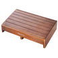 Wooden one Step Stool- Solid Pine Wood Step Riser with Non-Slip Pads, Wood Step Stool for Elderly Adults, high Bed, Bathroom, Kitchen (23.6" L*15.7" W*3.9" H, Brown, 400LBs Capacity) - color: Brown, size: 23.6IN