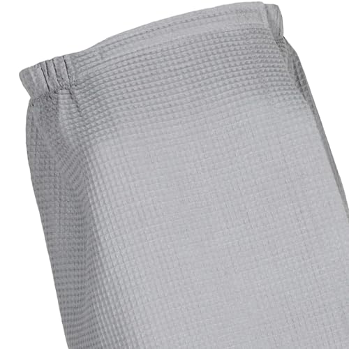 Women's Waffle Weave Spa Wrap - Lightweight, Breathable, One-Size-Fits-Most (29" Long) - color: Gray