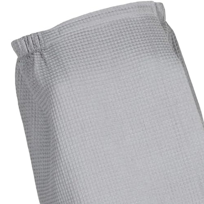 Women's Waffle Weave Spa Wrap - Lightweight, Breathable, One-Size-Fits-Most (29" Long) - color: Gray
