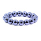 Keleny Semi Precious Stones Natural Gemstones 12mm Round Beads Crystal Stretch Bracelets 7 Inch Unisex - color: White Terahertz Jasper