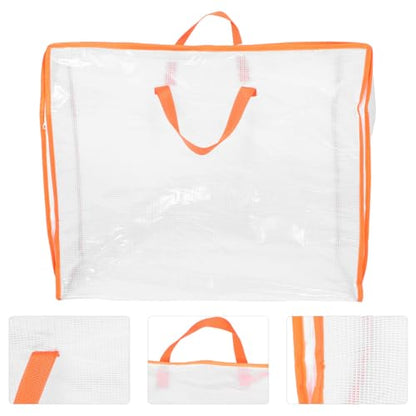 BESPORTBLE Transparent Storage Bag for Quilts Comforters and Clothes Large Capacity Organizer with Window and Zipper for Moving and Travel