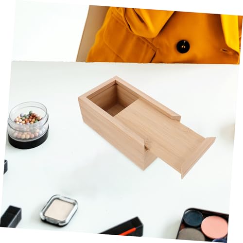 Alipis Rustic Wooden Organizer Box Sliding Lid Retro Craft Storage Container for Jewelry and Small Items Compact and Stylish Wood Keepsake Box for Home Decor