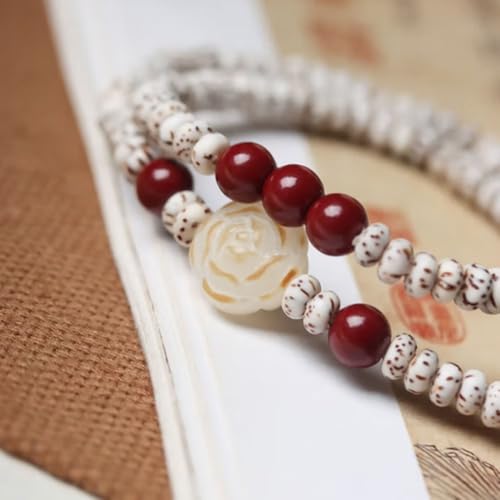 Natural Star Moon Bodhi Bracelet for Women Men Double-loop Winding Star Moon Bead Bracelet Meditatioon Healing Anxiety Relief Energy Buddha Bead Bracelets Birthday Gift - color: Bodhi 122