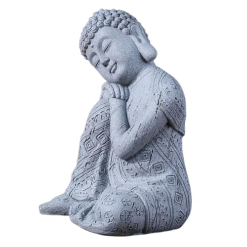 SOLUSTRE Buddha Statue for Home Decor Creative Zen Style Tabletop Adornment for Indoor Decoration and Tranquility for Meditation Spaces and Zen Gardens