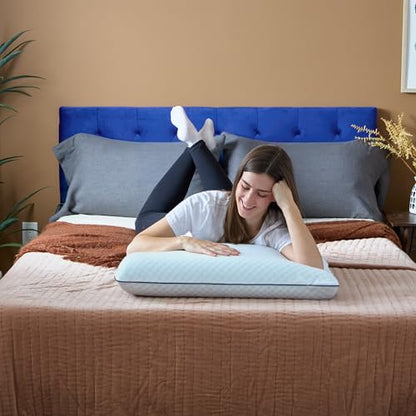 Weekender Cooling Gel Memory Foam Pillows for Sleeping – Queen Size, Set of 2, Ventilated Cooling Pillows for Side & Back Sleepers, Neck & Shoulder Support, Medium Firm, Washable Cover - size: Queen, style: 2 Pack