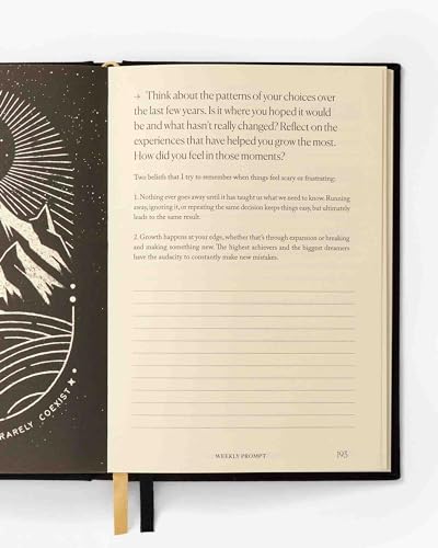 Intelligent Change Notes to Mindfulness Daily Journal for Women With Prompts to Write In, Illustrated Gratitude & Positivity, Undated Guided, Hardbound Wellness - Chelsea Kauai (Stone Black)