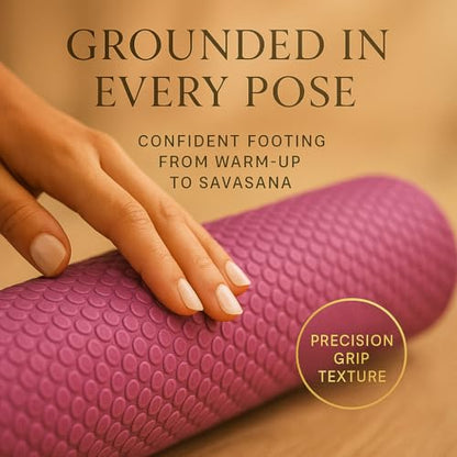 Shanti Diamond Series Yoga Mat - Diamond Shape to expand your Practise, UltraGrip surface, High dencity Cushioning for, Yoga, Pilates, Stretching & Home fitness. - color: Midnight Blue
