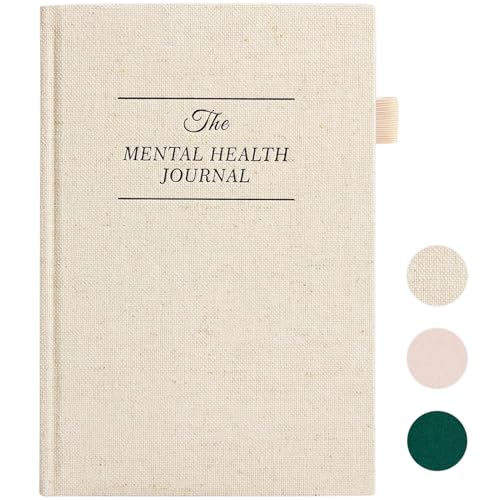 Mental Health Journal for Women and Men - Anxiety & Guided Journal with Mood & Habit Tracker - Take 5 Minuets Everyday - 91 Days Self Care Journal with Prompts, Begie - color: Beige