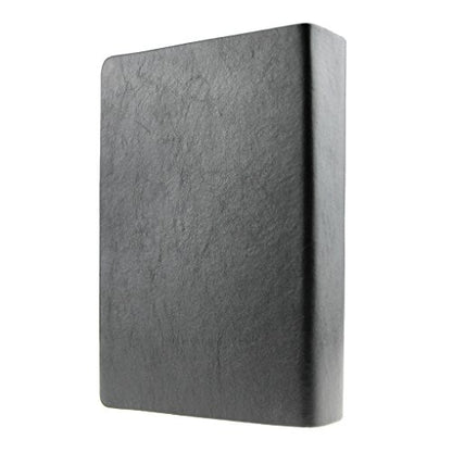 RUIXIA Ruled Page A5 Notebook Super Thick 320 Sheets Sketch Book with PU Leather Cover 100GSM Paper Notepad Lined Journal Drawing Pad Diary for Study Working Travelling Black Grey NOT-BOK-0026-TXP - color: Black with Grey Edge