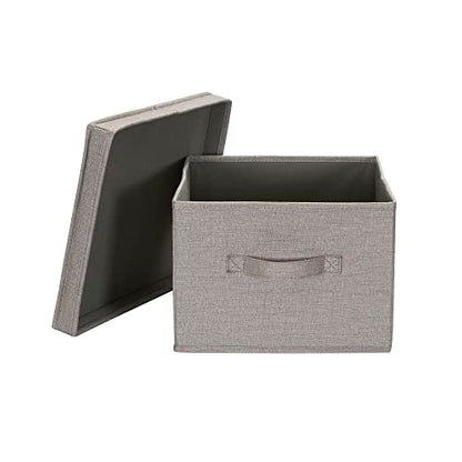 Household Essentials Large Fabric Storage Bins 2 Pack, Gray - color: Grey