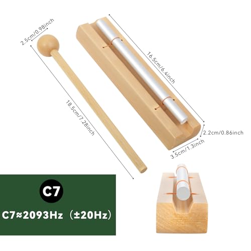 Eastrock Hand Chime Bell Meditation Wind Chimes & Classroom Chime for Mindfulness, Yoga, and Sound Healing Teacher Gifts for Women, Classroom Management Tool & Meditation Accessories（1 Tone） - size: 7 inch