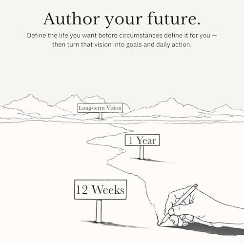 The Phoenix Journal - Quarterly Goal Planner, Daily Planner Journal & Organizer for Goal Setting, Productivity & Focus - Undated 12 Week Planner, Weekly & Monthly Planning, Habit Tracking - Hardcover - Black
