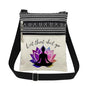 Yoga Meditation Print Crossbody Bag with Adjustable Strap Mystic Lotus Design for Women Messenger Bag Funny Zen Meditation Gift for Her Birthday Gift Stress Relief Holiday Present