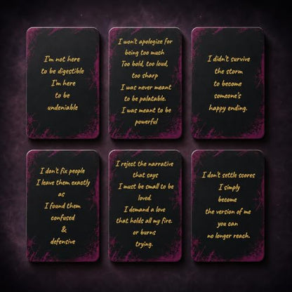 Badass Affirmation Cards for Women — 52 Daily Affirmations Card Deck with a Stand | for Self-Care And Gifts For Women Who've Outgrown Toxic Positivity