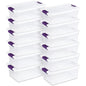 Sterilite 12-Pack ClearView Latch Box, Stackable Organizer Bins with Lids, 15 Quart - Clear Plastic Organization Containers for Closet, Bedroom, Shelving Units and Home or Office Storage - size: 12 Pack, style: 15 Quart