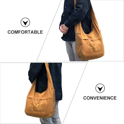 BESPORTBLE Buddha Bag Canvas Crossbody Sling Monk Bag for Meditation Pilgrimage with Spacious Storage and Durable Fabric