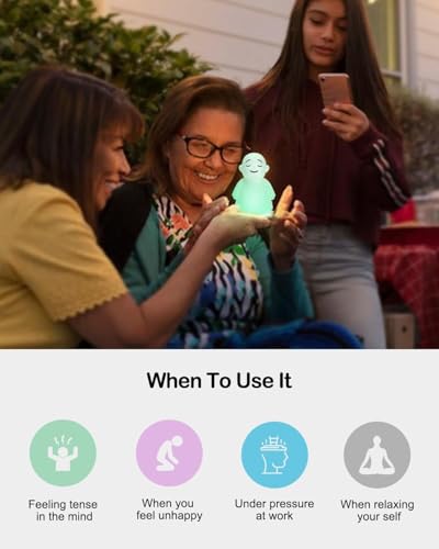 Set of 6 Stress Relief Night Light for Mindfulness - Guided Visual Meditation Tool for Women Men- Relaxing Self Care for Adults Kids - size: Pack of 6