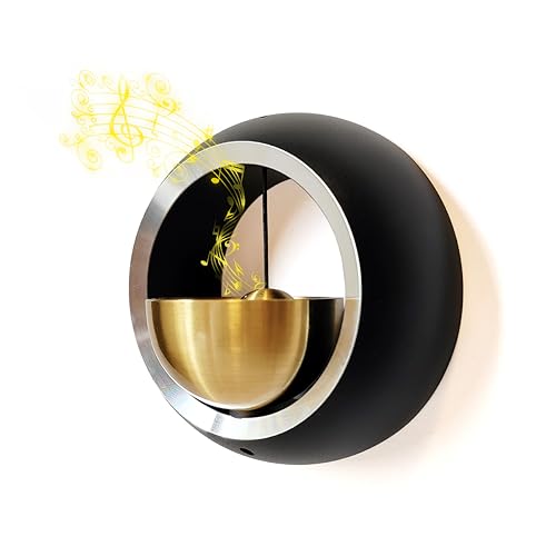 Shopkeepers Bell for Door Opening, Door Chime for Business When Entering, Easy to Install Magnetic Doorbell, Unique Business Decorations and Entrance Hanging Decorations- Creative Gift (black) - color: Black
