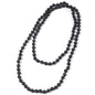 Beaded Necklace Hand Knotted for Woman - color: Lava Stone